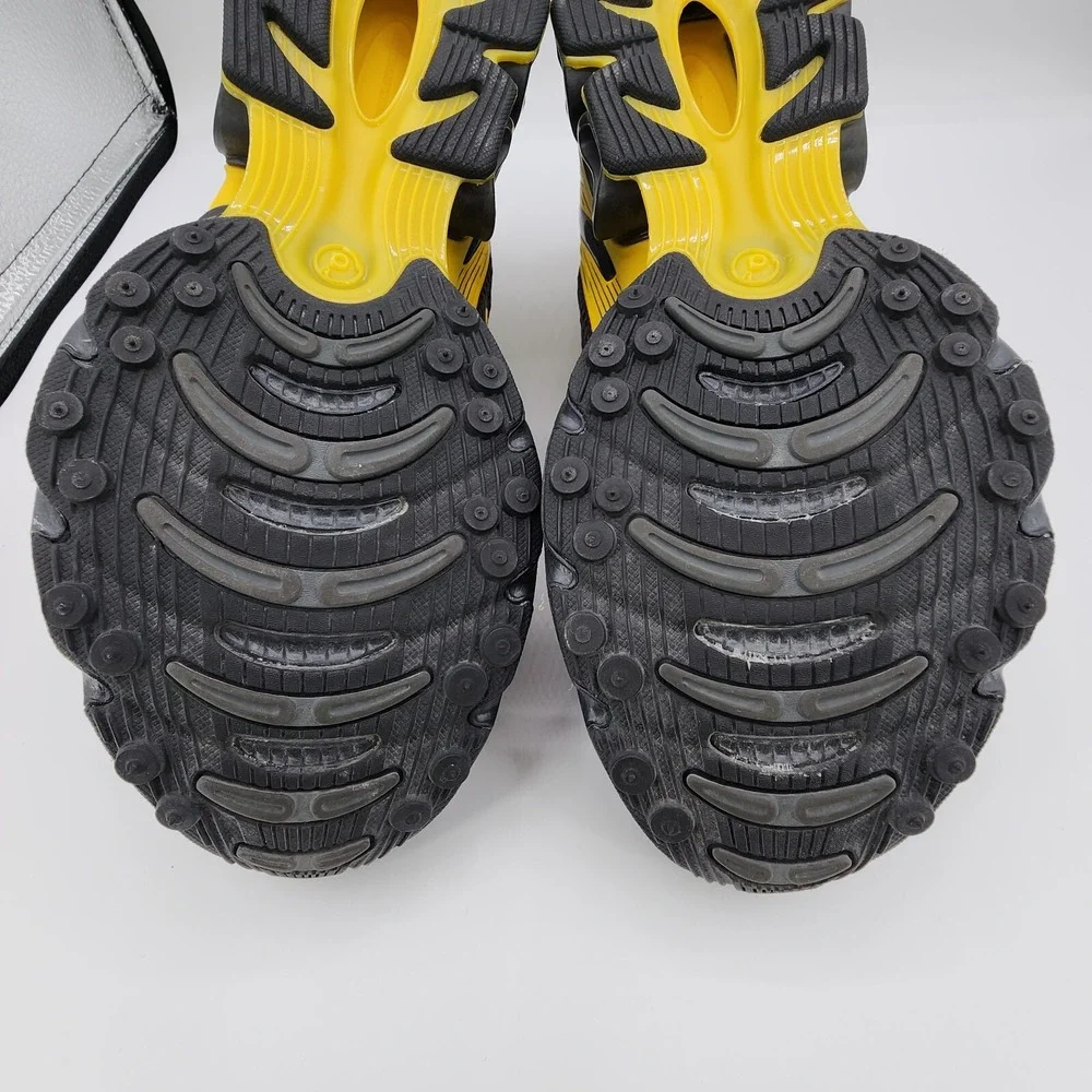 Adidas ZX 8000 PB Running Shoes Mens 12 Dark‎ Gray Yellow Bounce Sole Sneakers